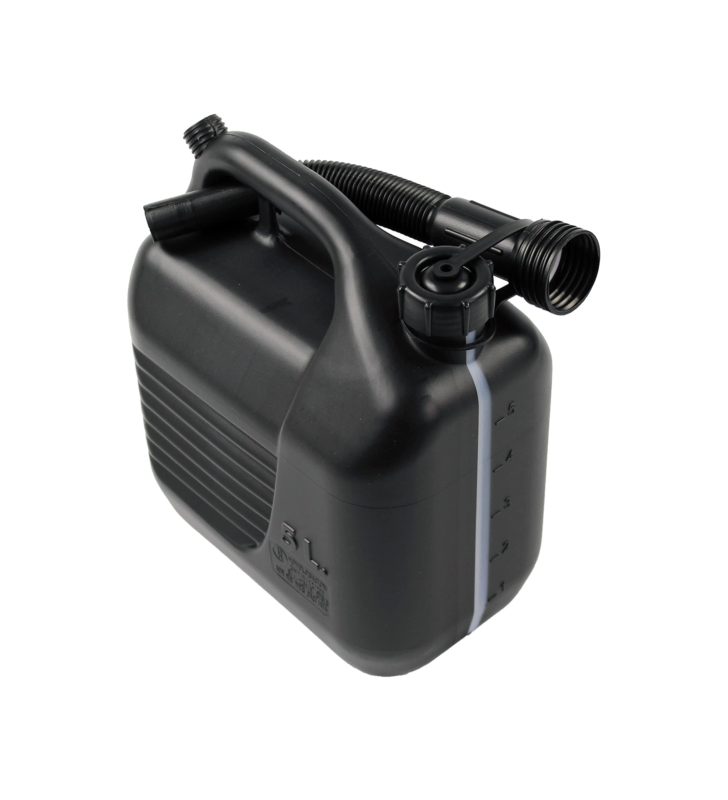 🌟 Super Deal! Tayg Kanister, 5 Liter, zugelassen, mit Einfüllstutzen und Messstreifen, schwarz, 601071