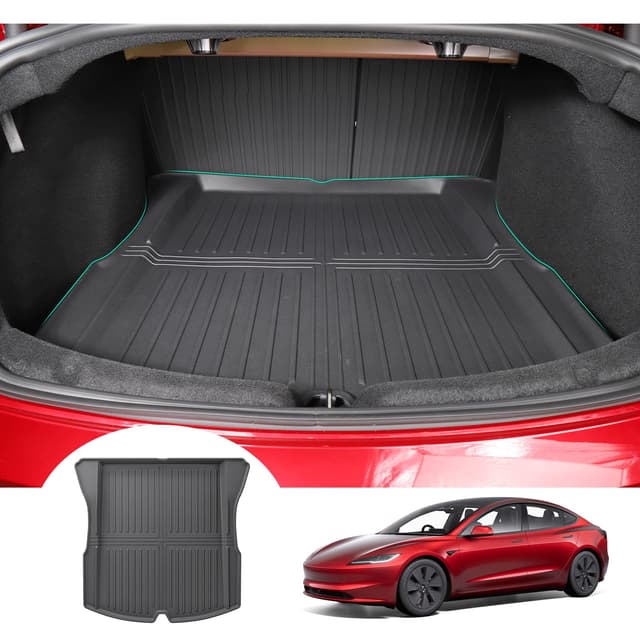 🚗🛡️ Neu 2024 GAFAT Tesla Model 3 Highland 2024 2025 Kofferraummatte - Leicht zu Falten & Reinigen