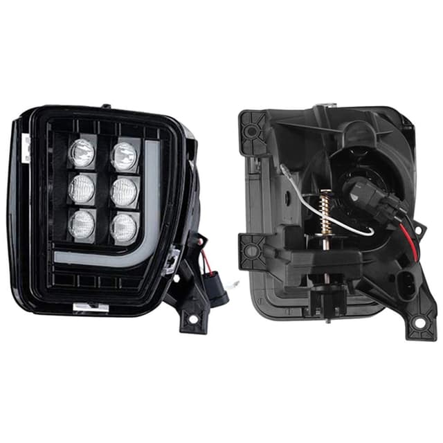 🚗 WPFC Auto-Frontstoßstange Nebelscheinwerfer Montage Mit Hellen LED DRL LED Nebel-Treibendes Licht Für Dodge Ram 1500 2500 2013-2018
