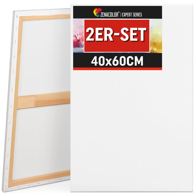 Zenacolor Leinwand Zum Bemalen 40x60 - Set aus 2 Canvas 🎨🖌️
