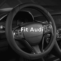🐼 Premium PU-Leder Lenkradbezug für Audi 🚗