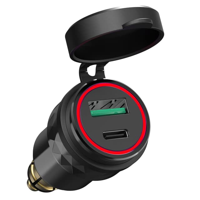🔋 PD 3.0 USB C Steckdose Adapter für BMW Motorrad DIN Hella EU Stecker - 30W PD USB Dose Buchse Wasserdicht Zigarettenanzünder Ladegerät