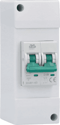 🔒 as - Schwabe LS Sicherungsautomat C10A - 2-polig, 230V/10A - 131 x 50 x 80 mm - Sicherungskasten
