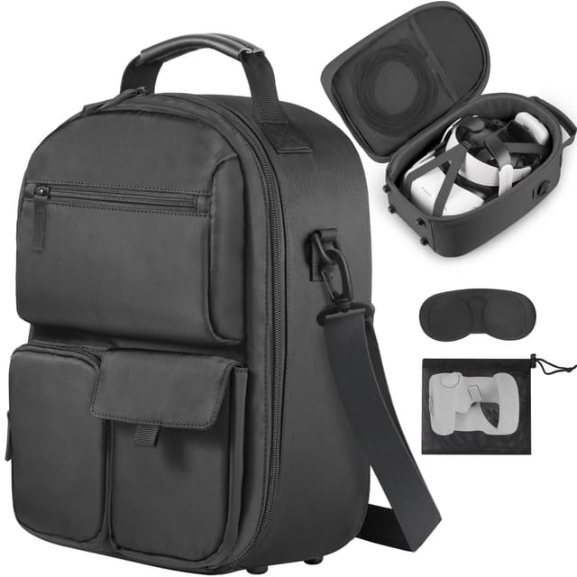 🎮👜 FOREGOER Groß Tragetasche für Meta Quest 3/Quest 3S/Oculus Quest 2 mit Elite Strap