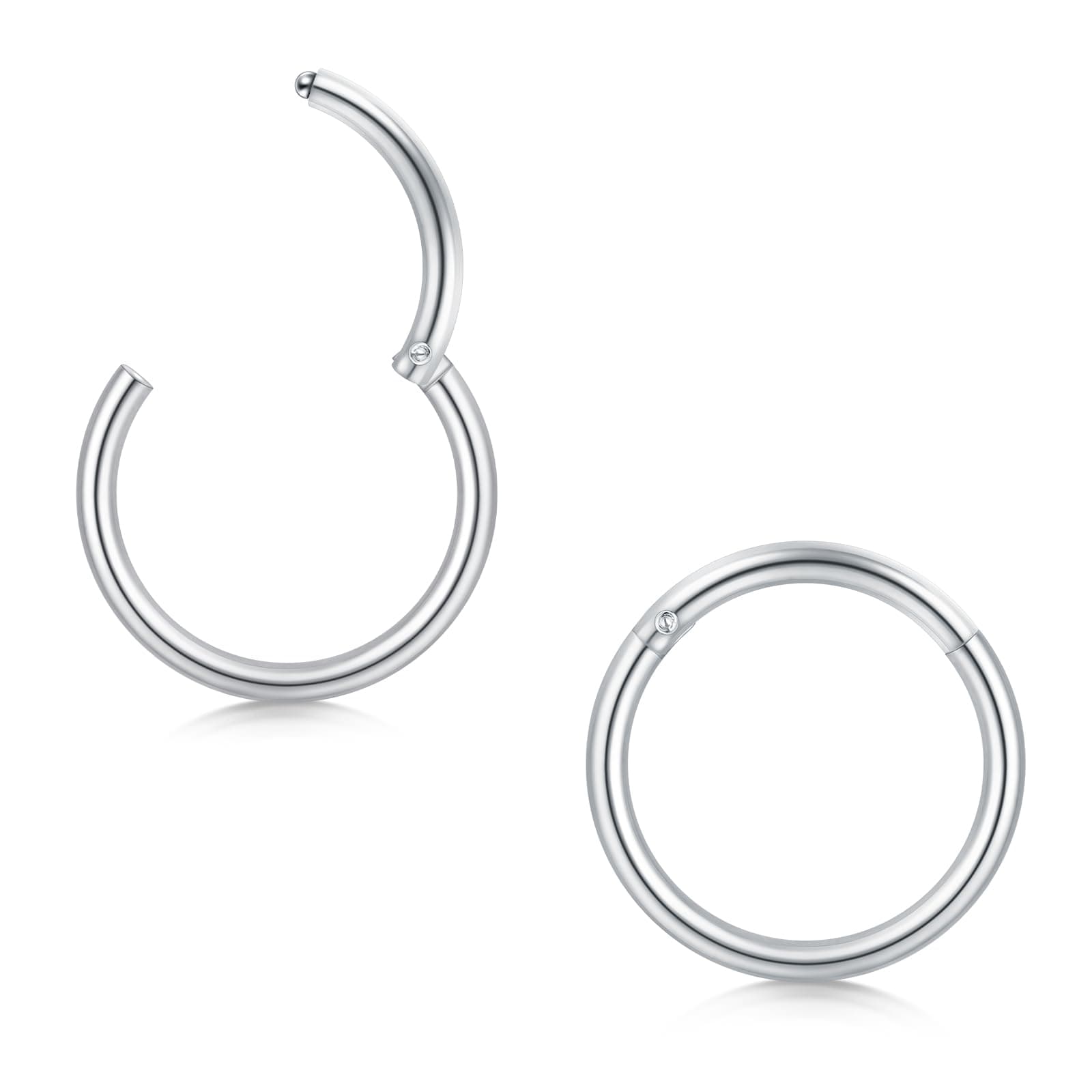 Longita 2 Stück Nasenpiercing Ring Helix Piercings Piercing Ohr Septum Piercing Nasenring Piercing Ohrpiercing Conch Knorpel Piercing Ring Silber Gold Schwarz 16g 18g 20g 😍