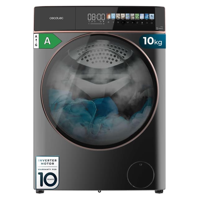 Angebot: Cecotec Waschmaschine 10kg Frontlader Bolero DressCode 10900 Autodose Inverter FullColor Ice Blue