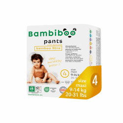 Bambiboo Hautfreundliche Einwegwindeln mit Bambusfasern 🌿 - Größe 4, 16 Stück