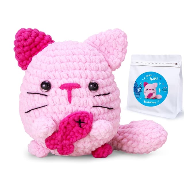🧶 NestledCrafts Häkelset für Anfänger - Komplettes Strickset 🎁
