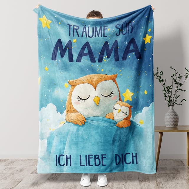 Tulolvae Geschenke für Mama - Flanell Decke Geburtstagsgeschenk für Den Beste Mama