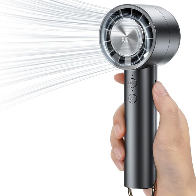 JATEKA Handventilator - Tragbarer USB Hand Fan Rechargeable mit 5 Geschwindigkeiten
