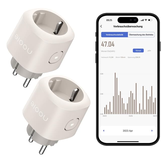 🏡 Nooie Wlan Steckdose 2er Pack, Smart Home Kompatibel mit Alexa 🌟