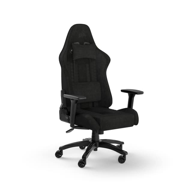 Corsair TC100 Relaxed-Gaming-Stuhl 🎮 - Rennsport-inspiriertes Design - Schwarz