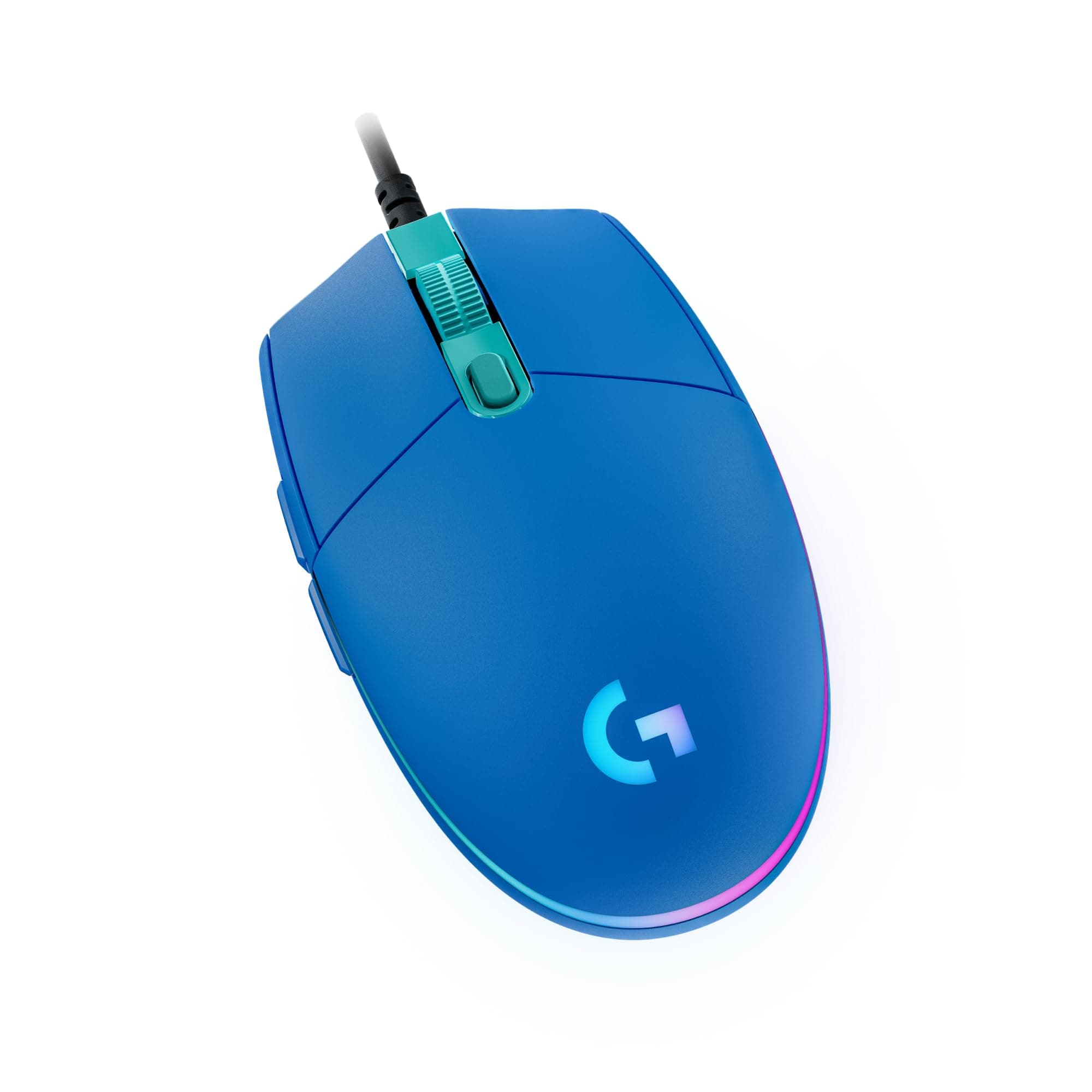 Logitech G203 Gaming-Maus mit anpassbarer LIGHTSYNC RGB-Beleuchtung, 6 programmierbare Tasten, spieletauglicher Sensor, Abtastung mit 8.000 DPI, Geringes Gewicht - Blau G203 Blau