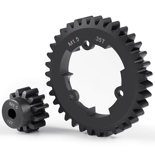 Runup M1.5 Carbon Steel Motor Ritzel Getriebe 12T + 35T Stirnradsatz für 1/5 X-MAXX X MAXX 6S 8S 1/6 XRT Monster Truck Upgrades