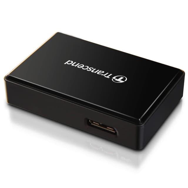 Transcend Multifunktionskartenleser mit SD-, microSD- und CompactFlash-Steckplatz USB 3.1 Gen 1, Schwarz - TS-RDF8K2 schwarz All-in-one Kartenlesegerät USB 3.1