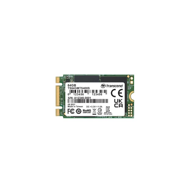 Transcend 64GB MTS400S M.2 2242 SATA III 6Gb/s interne SSD MLC NAND - TS64GMTS400S