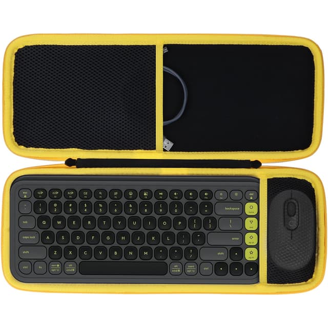 Lebakort Hart Schutz Hülle Etui für Logitech POP ICON Combo -Tastatur-Maus-Set Grafit POP ICON Combo Tasche