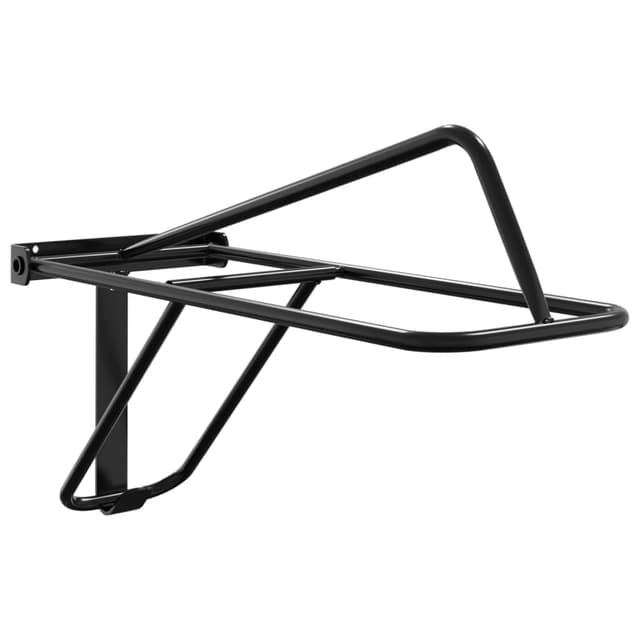 vidaXL Sattelhalter, Trensenhalter Klappbar Wandmontage, Sattelträger für Sattelraum Scheune Stall, Westernsattelhalter, Schwarz Eisen