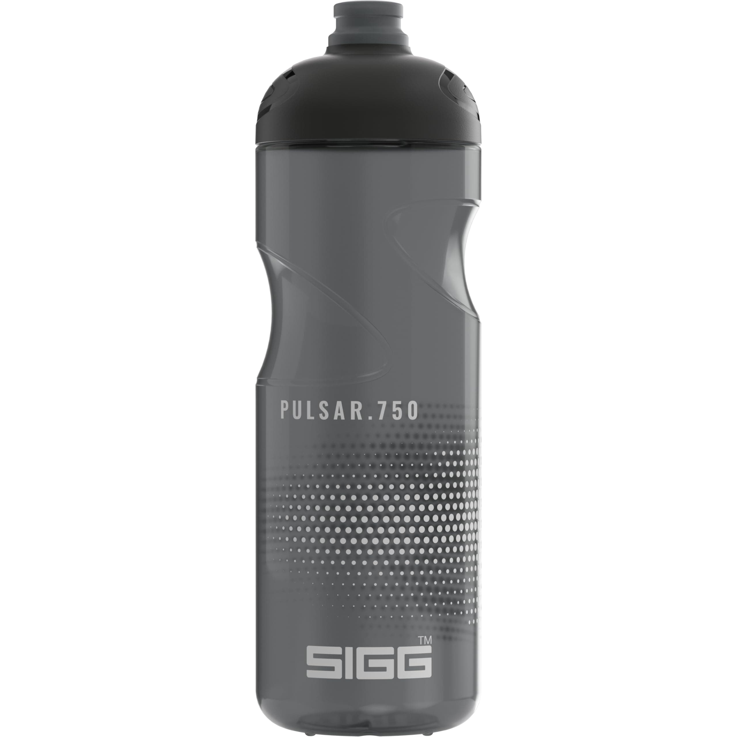 SIGG - Fahrrad Trinkflasche - Pulsar - Quetschbar - Spülmaschinenfest - Federleicht - Auslaufsicher - BPA-frei - Sport und Fahrrad Zubehör - 0,6L - 0,75L 0.75L Grau