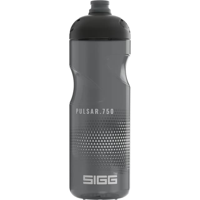 SIGG - Fahrrad Trinkflasche - Pulsar - Quetschbar - Spülmaschinenfest - Federleicht - Auslaufsicher - BPA-frei - Sport und Fahrrad Zubehör - 0,6L - 0,75L 0.75L Grau