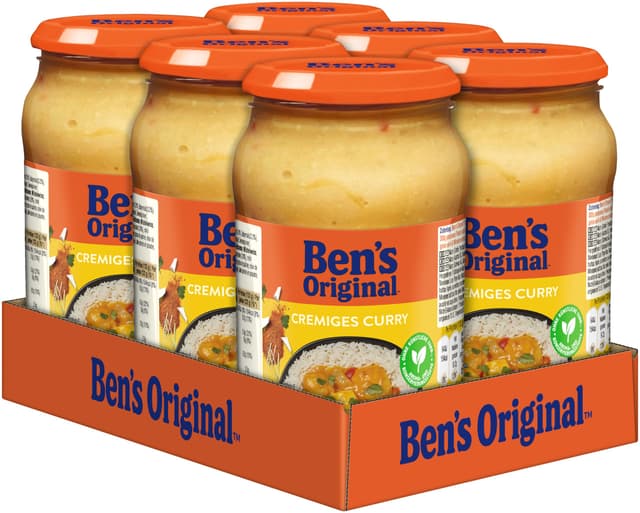 BEN’S ORIGINAL Ben's Original Sauce Cremiges Curry, 6 Gläser (6 x 400g) Cremiges Curry 400g (6er Pack)