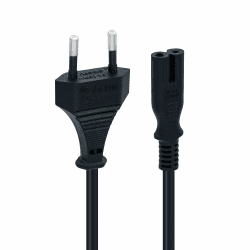 Mcbazel 1.5m Schwarzes Netzkabel, C7 Kabel Euro-Stecker C7 2-poliges Netzkabel für PS5 / PS4 / PS3 / Xbox Serie X/S - Schwarz C7 1.5M