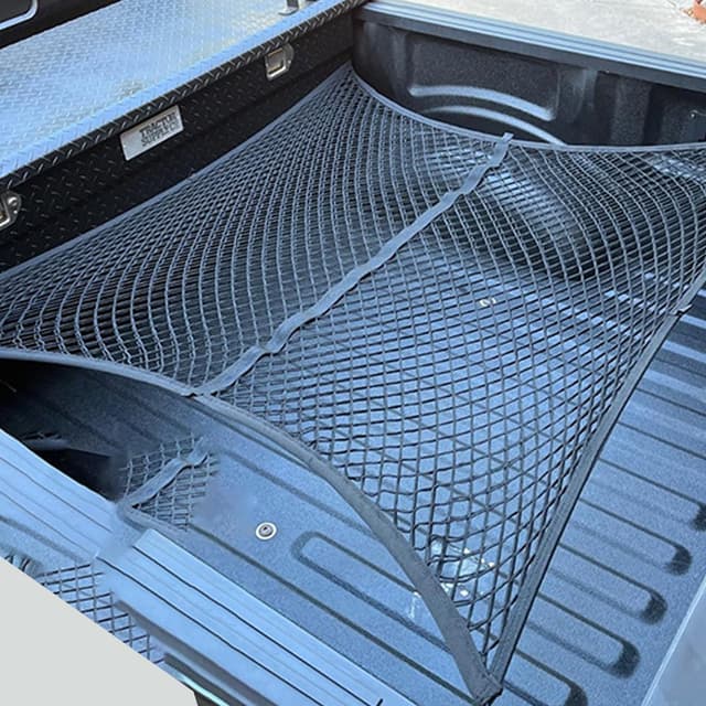 ROEOWENE Gepäcknetz LKW Frachtnetz 1.2mx1.2m Elastische Kofferraumnetz Groß dehnbar bis 2.1m x 2.1m mit 6 Stahlkarabiner Netz Organizer Trennnetz Gepäckfixierung für LKW,Auto,Wohnmobil,SUV,Lastwagen