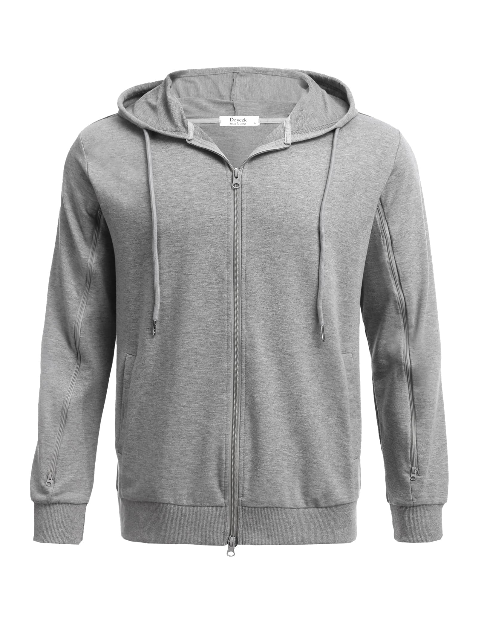 PINSPARK Herren Kapuzenpullover Hoodie Langarm Sweatjacke Kapuzenjacke Dialysejacke Sweatshirt mit Reißverschluss und Taschen