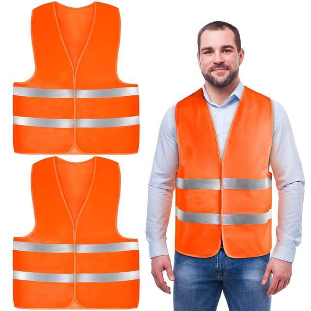 AYBUY Warnwesten Auto, Sicherheitsweste, Reflektierende Warnwesten, für Erwachsene und Kinder 360° Reflektierend mit Reflektorstreifen, für Nacht, Bauarbeiter, Autofahrern Fahrern