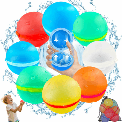 8 Stück Bunt Wasserbomben Selbstschließend, Eine Sekunden Schnellfüller Magnet wiederverwendbare wasserbomben, Wasserspielzeug Kinder Outdoor, Wasserball Splash Bälle pool Spielzeug Angebot bei HelloDeals