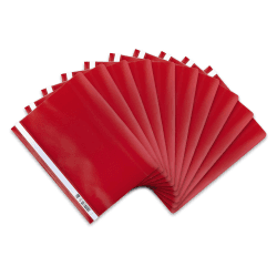 Oxford Schnellhefter A4, aus Kunststoff, rot, 10 Stück Angebot bei HelloDeals