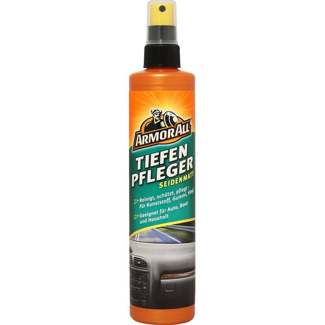ARMOR ALL Kunststoff-Tiefenpfleger seidenmatt 300 ml für Vinyl, Gummi, behandeltes Leder, versiegeltes Holz u.v.m, Orange (Orange) 300 ml (1er Pack) Single