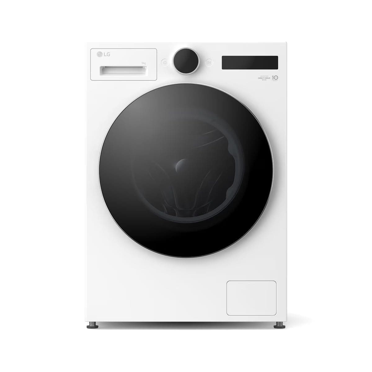 LG F4WX9092 Waschmaschine mit AI Wash, Energieklasse A-55%, neues Design & LCD-Display, TurboWash, Mikroplastik-Programm, 9 kg, weiß 9kg Weiß Single