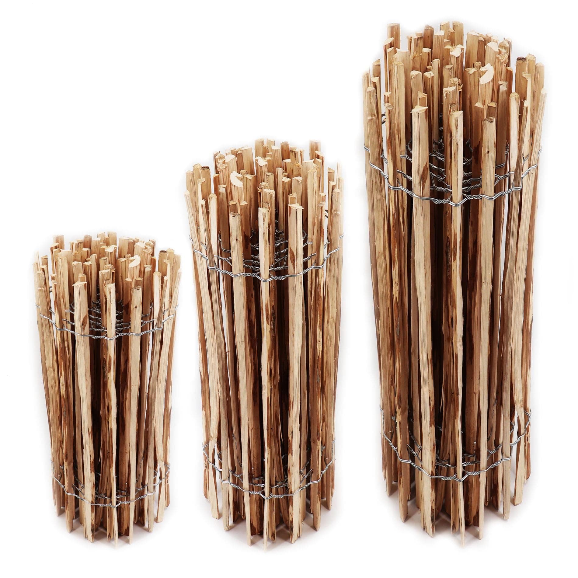 5m Aquagart Staketenzaun 100cm hoch Lattenabstand 4-6cm Gartenzaun Kastanienzaun aus Haselnuss Langlebiger Holzzaun Holz Zaun mit doppelter Drahtumspannung Rollzaun Haselnussbaum