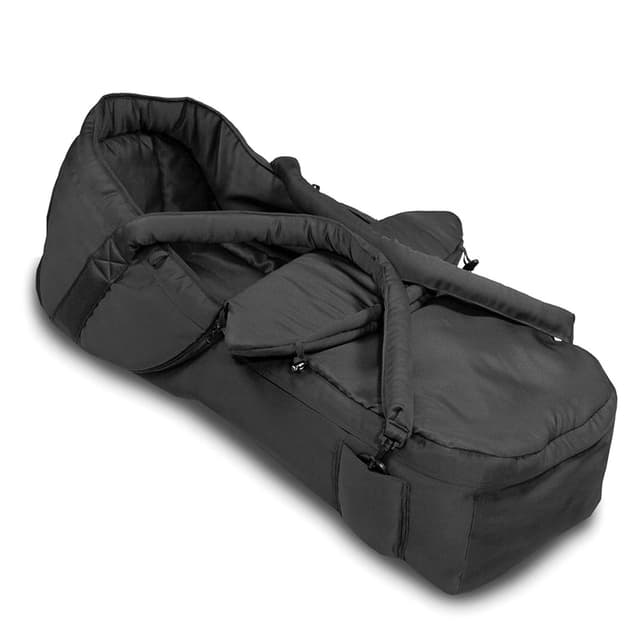 hauck 2in1 Soft Tragetasche & Fußsack für Buggy und Geschwisterwagen, für Babys ab Geburt bis 9 Monaten, Fixierbar mit 5-Punkt-Gurt, Robust & Pflegeleicht (Schwarz) Schwarz 2in1 Carrycot