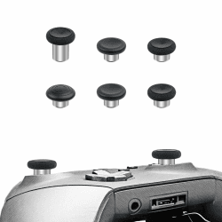 Mcbazel 6 Stück Metall Thumbsticks Magnetic Joysticks Analogsticks für Xbox Elite Serie 2 Controller