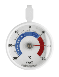 TFA Dostmann 14.4006 Analoges Kühlthermometer, klein, handlich, zur Kontrolle von Kühl und Gefrierschrank, Weiß, L 72 x B 21 x H 95 mm Klassisch Angebot bei HelloDeals
