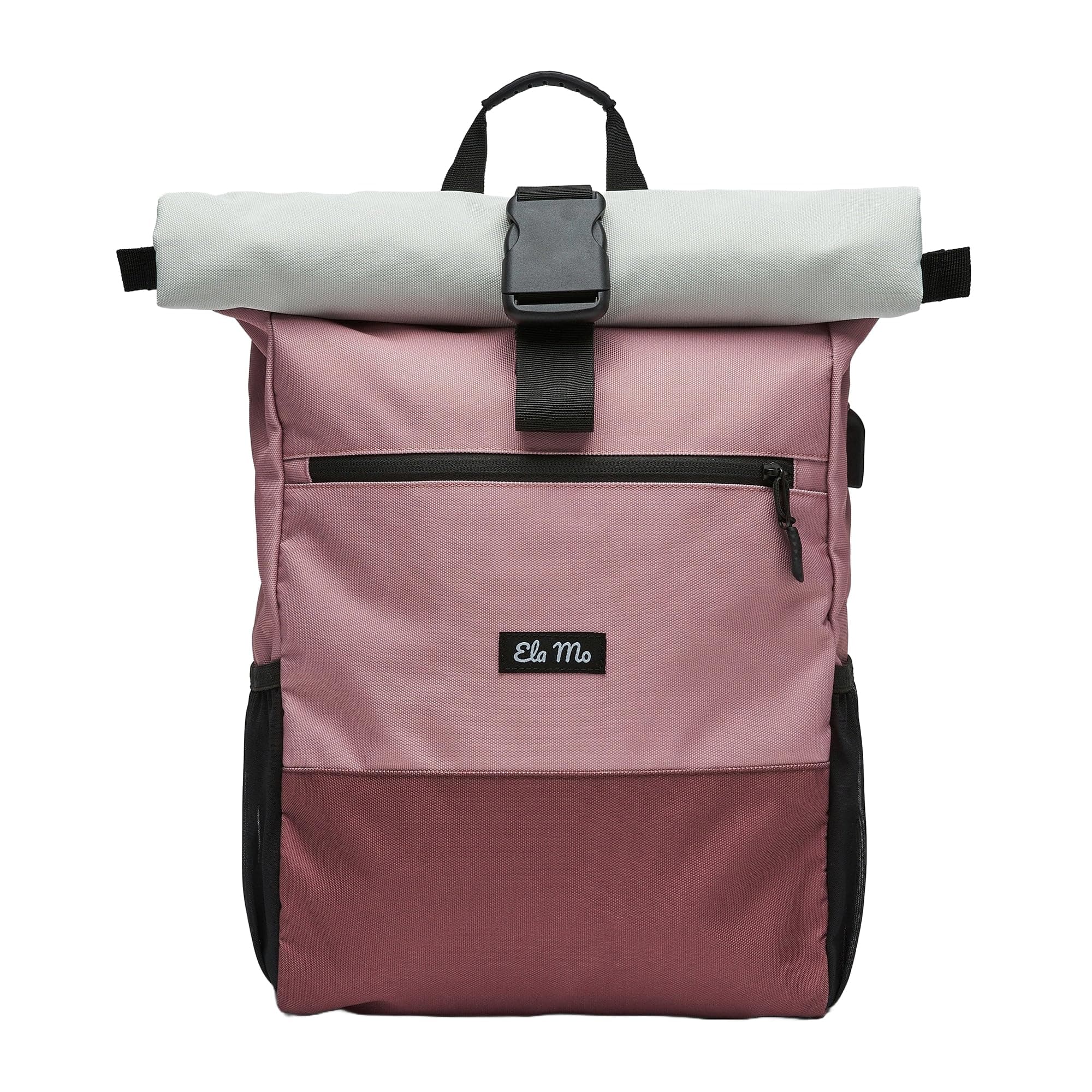 Ela Mo’s Rucksack Damen | Schön und Durchdacht | für Uni Reisen Freizeit Job | mit Laptopfach & Anti Diebstahl Tasche | Strawberry Cream