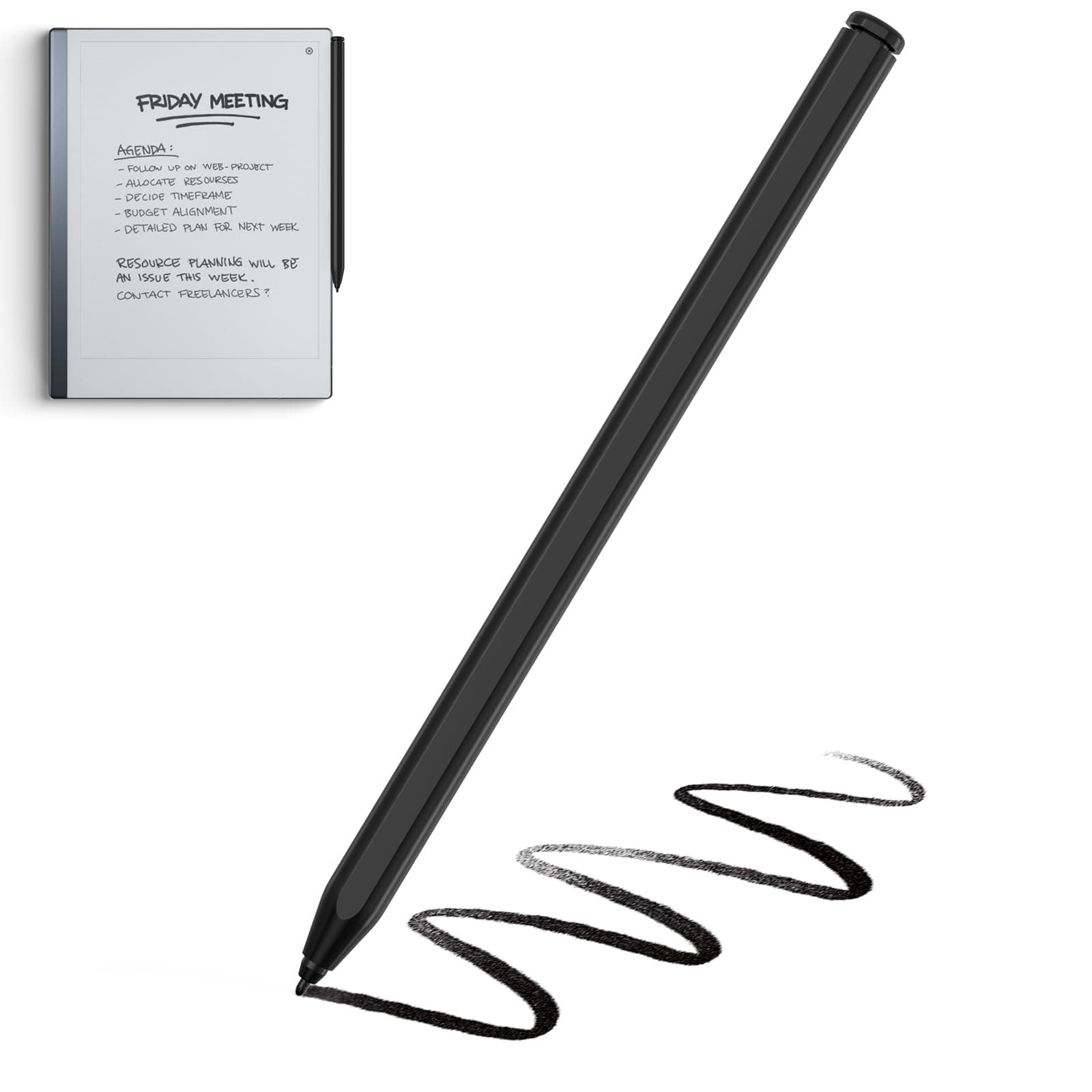 Stift für Remarkable 2, EMR Stylus mit Radiergummi, Neigungssensitivität, Palm-Ablehnung & 4096 Druckstufe, Digital Pen Kompatibel mit Remarkable 2/1/Kindle Scribe