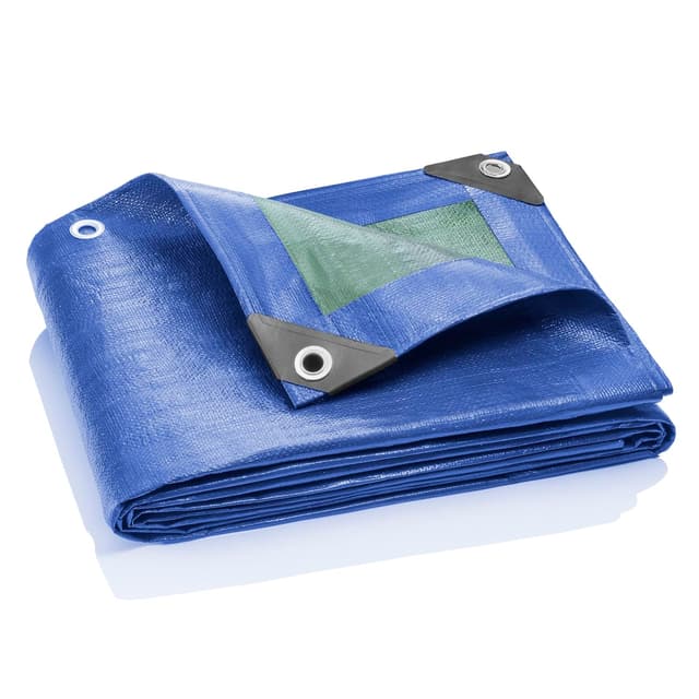 GardenMate 2x2m 90g/m² UNIVERSAL Gewebeplane GRÜN/BLAU Abdeckplane Schutzplane Bootsplane 2m x 2m