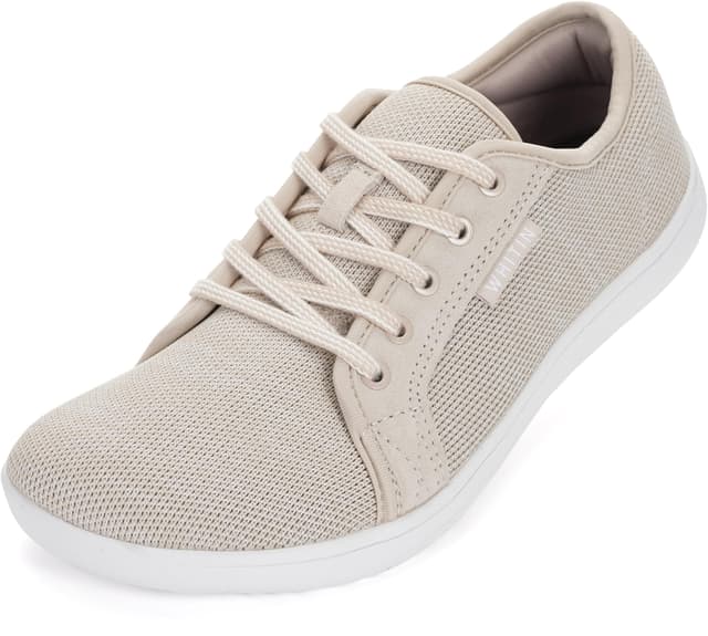 WHITIN Unisex Breite Barfußschuhe | Minimalistische Sneaker 40 EU Weit Barfuß Hybrid Beige