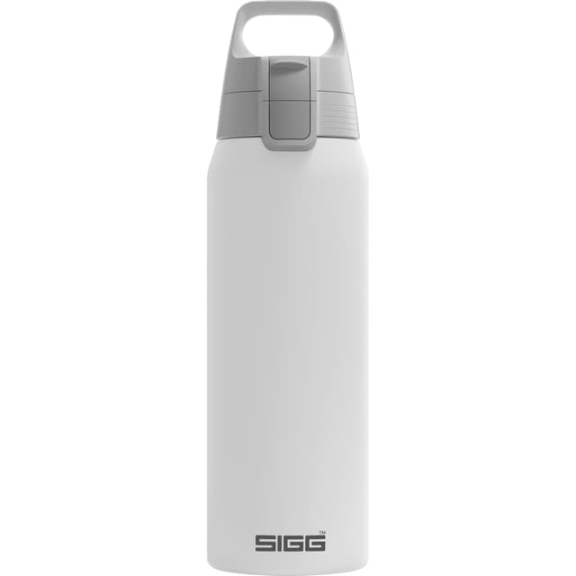 SIGG - Isolierte Trinkflasche - Thermosflasche Shield Therm One White kohlensäurehaltige Getränke - Auslaufsicher - Spülmaschinenfest - BPA-frei - 90% recycelter Edelstahl - Weiß - 0,75L Weiss 0.75 L