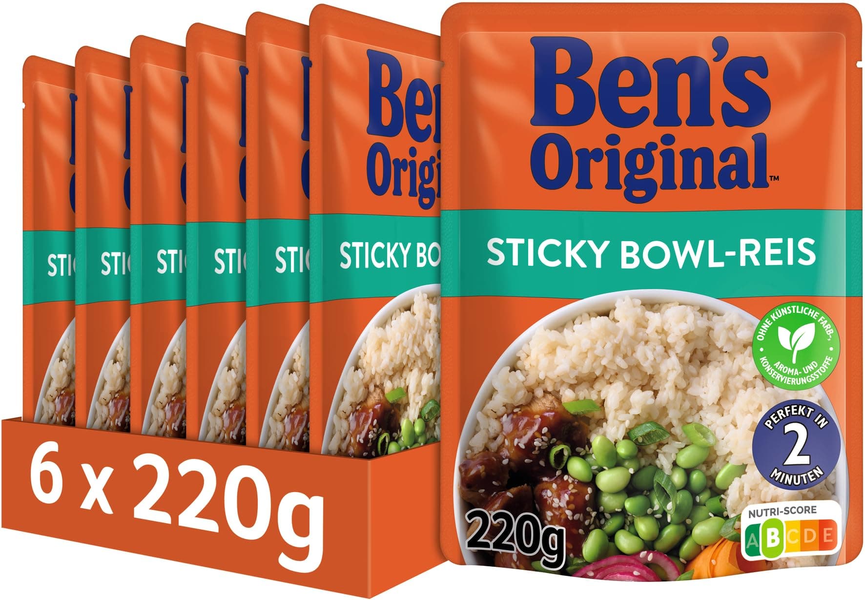 BEN'S ORIGINAL™ Express Sticky Bowl Reis 6 x 220g 220g (6er Pack) Sticky Bowl