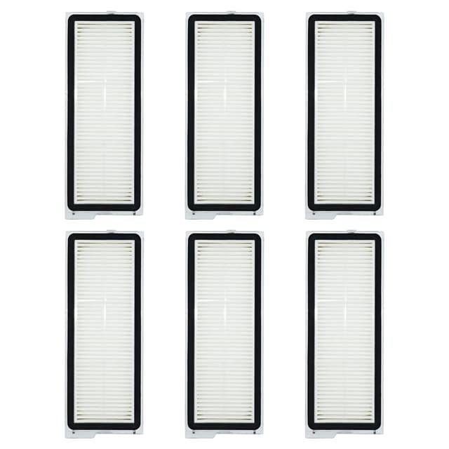 Bpbdzz 6 Stück Filter für Roborock Qrevo S/Qrevo Curve/Qrevo Pro/Qrevo Plus/Qrevo MaxV/Qrevo Edge Roboter Staubsauger | Waschbar & Wiederverwendbar | Premium Filter Zubehör Ersatzteile 6-pack Filter für Roborock Qrevo S