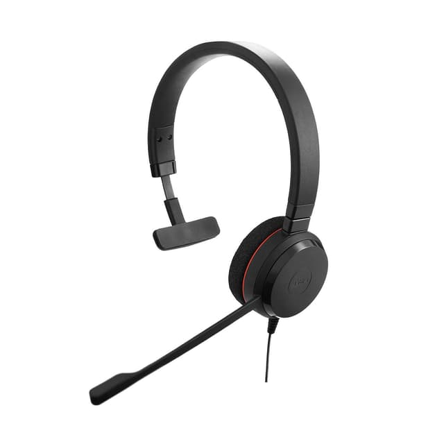 Jabra Evolve 20 Mono Headset mit mikrofon – Microsoft Teams zertifizierte Kopfhörer für VoIP Softphone mit passivem Noise-Cancelling – USB-A Kabel mit Anrufsteuerung – schwarz Schwarz Standard USB-A Optimiert für Microsoft Teams