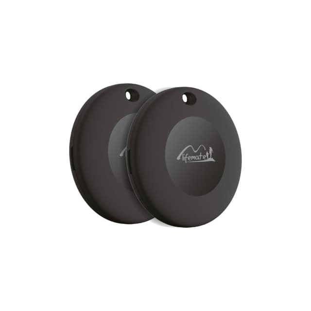 Lifemate Life Tag Schlüsselfinder, Air Tracker Tag Kompatibel mit Apple Wo ist? APP Airtag (Nur iOS, Nicht für Android), Koffer Tracker für Gepäck/Taschen/Key, 2 Pack Schwarz - 2 Pack