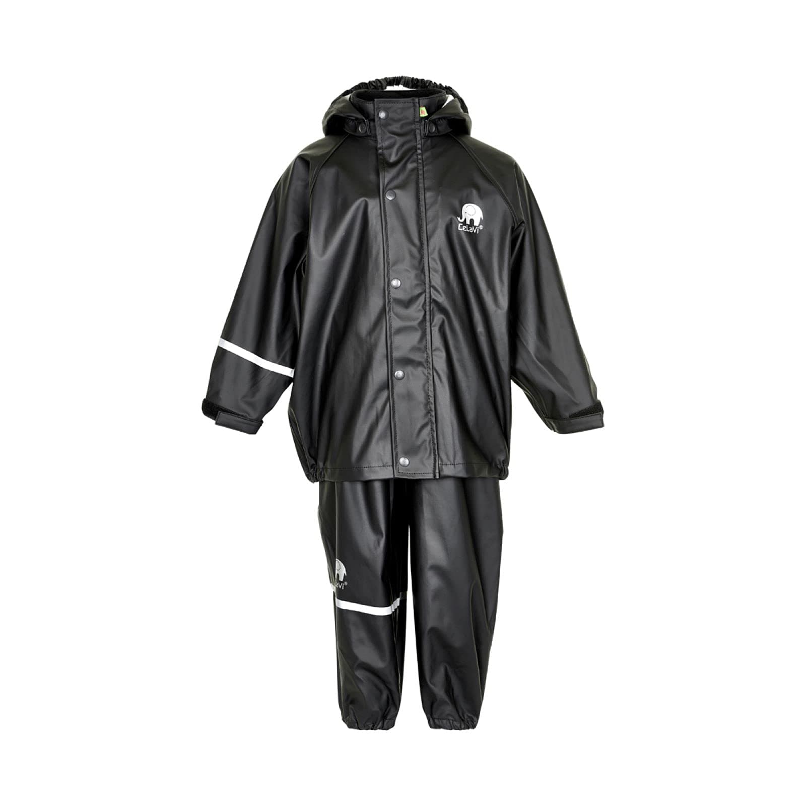 CeLaVi Unisex Baby Zweiteiliger Regenanzug 80 Schwarz