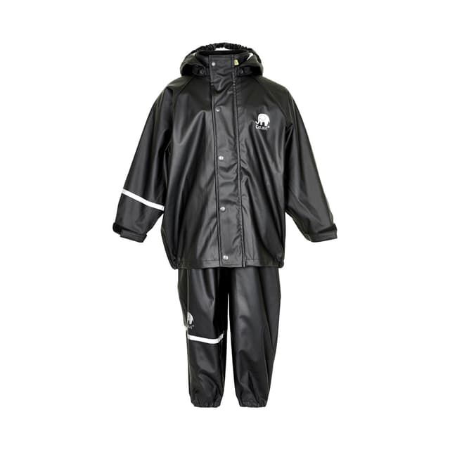 CeLaVi Unisex Baby Zweiteiliger Regenanzug 80 Schwarz