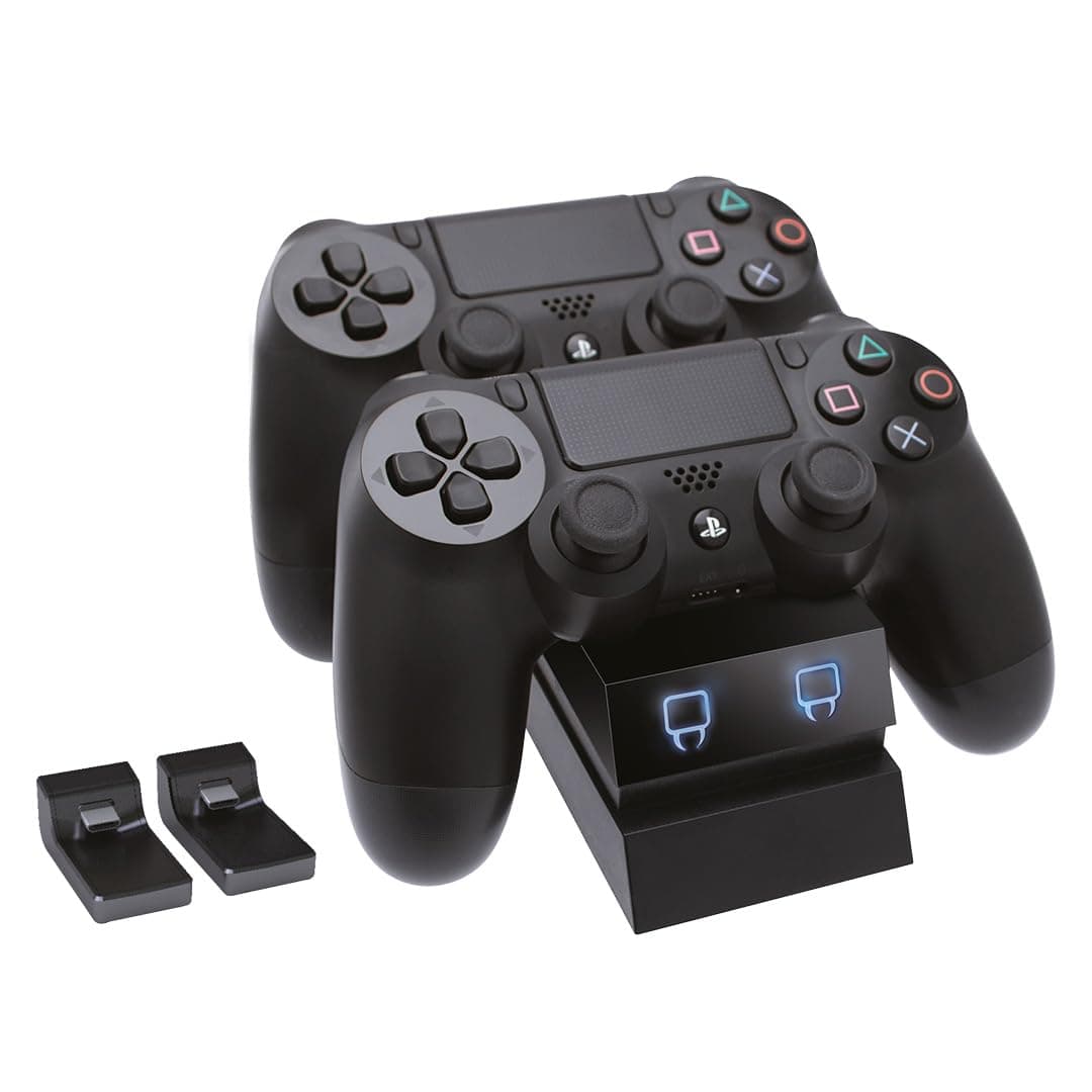 Venom Twin Docking Station, lädt zwei Dualshock 4 Controller gleichzeitig ohne Kabel, mit LED Anzeige - Playstation 4 Schwarz
