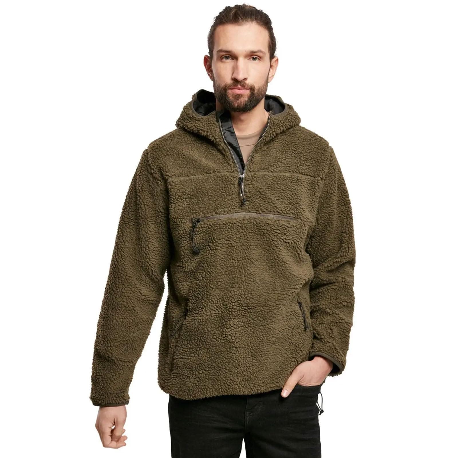 Brandit Teddyfleece Worker Pullover M Olive